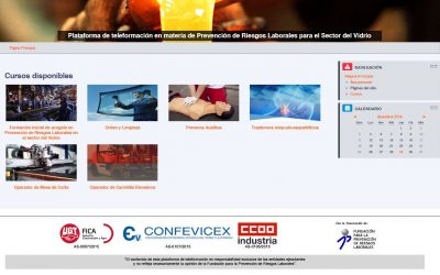 NUEVA PLATAFORMA DE TELEFORMACIÓN EN PREVENCIÓN DE RIESGOS LABORALES PARA EL SECTOR DEL VIDRIO