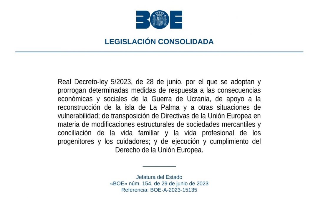 Resumen de las nuevas disposiciones laborales del Real Decreto-Ley 5/2023