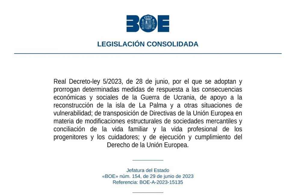 Resumen de las nuevas disposiciones laborales del Real DecretoLey 5/